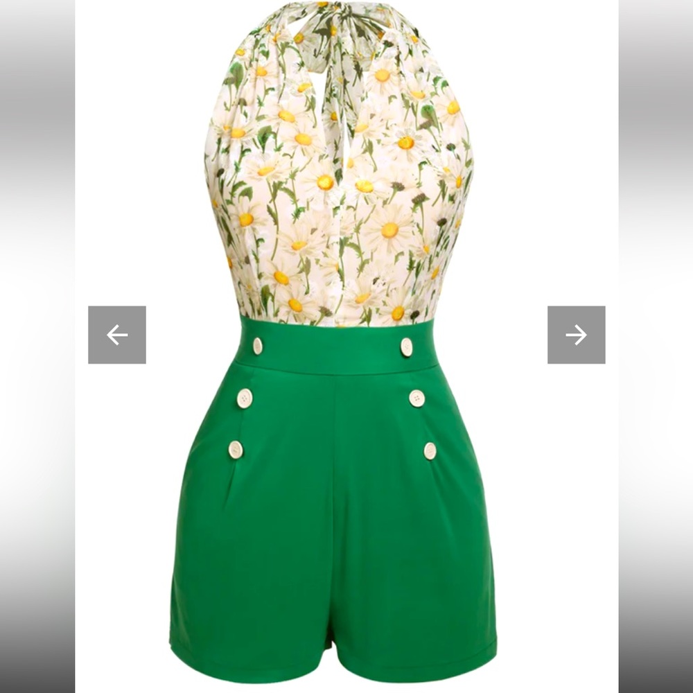 NWT 1950s Romper size M